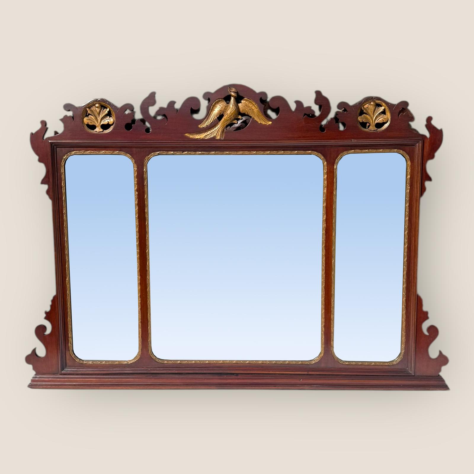 Antique 19th Century Chippendale Style Carved Mahogany & Gilt Wall Mirror (1 of 14) Antique 19th Century Chippendale Style Carved Mahogany & Gilt Wall Mirror (1 of 14)