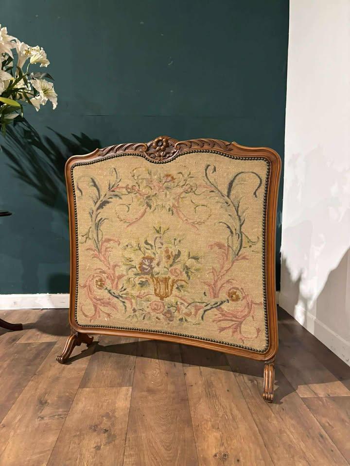 Large Edwardian Oak Framed Tapestry Fire Screen (1 of 14)
