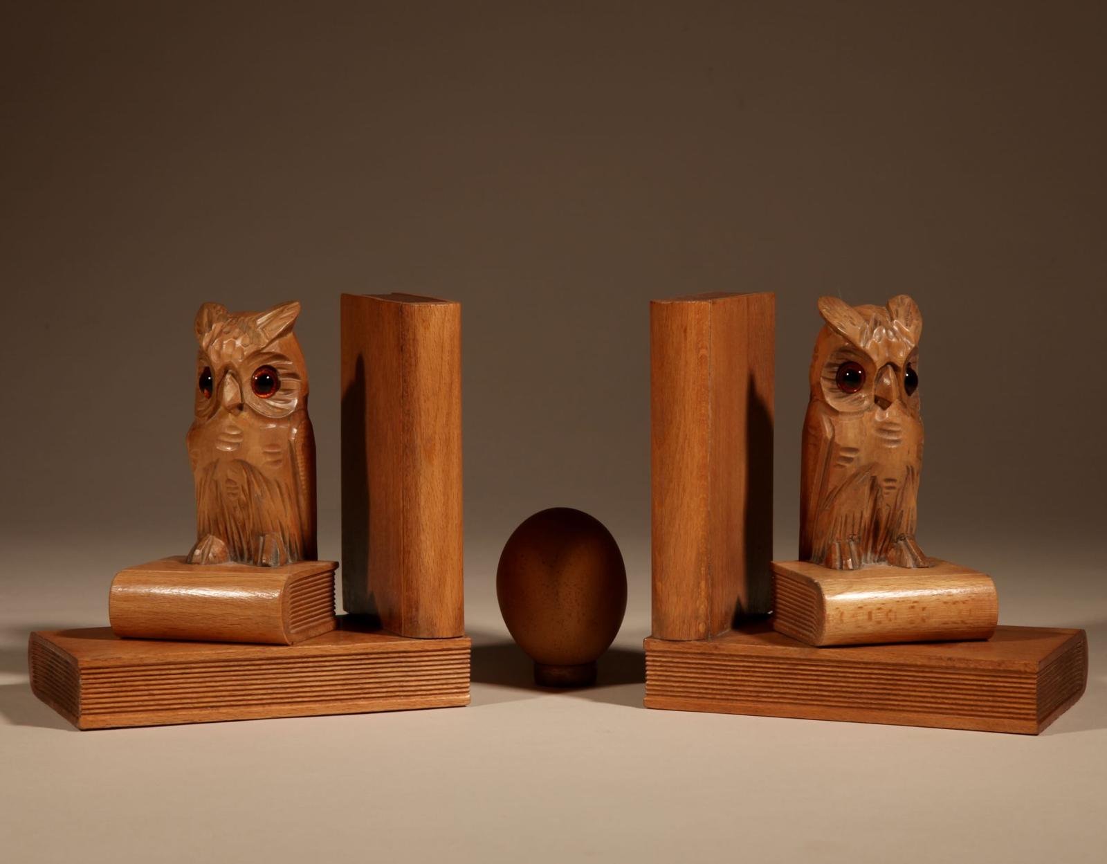 Black Forest Amusing Pair Of Owl Carved Bookends Circa 1900-20 (1 of 9) Black Forest Amusing Pair Of Owl Carved Bookends Circa 1900-20 (1 of 9)