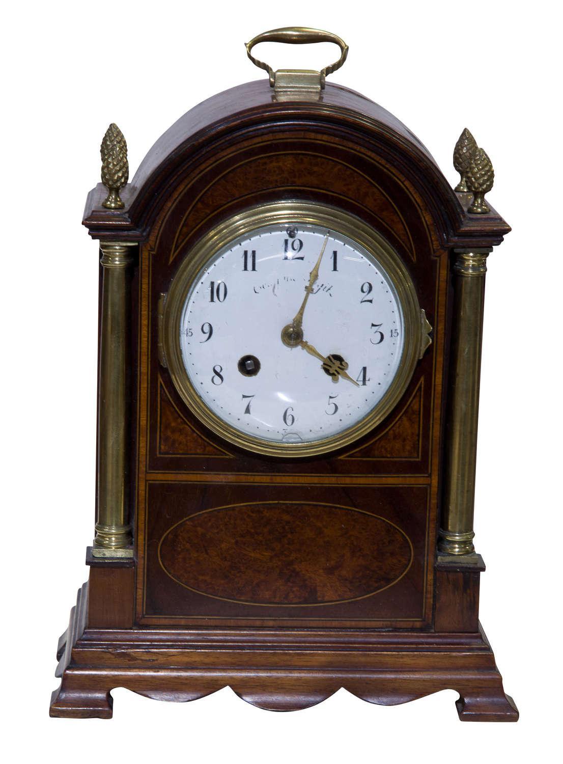 Brass Mounted Mahogany Table Clock (1 of 5)