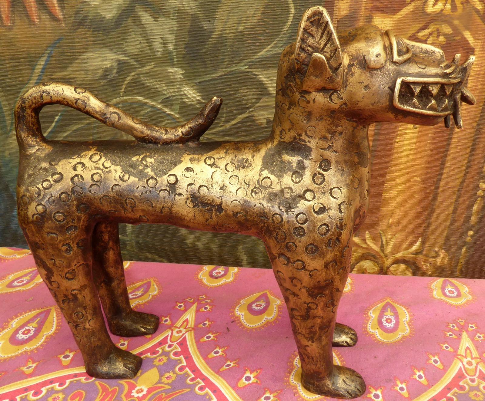 Benin Bronze Leopard Lost Wax Casting Pre 1900 (1 of 17)