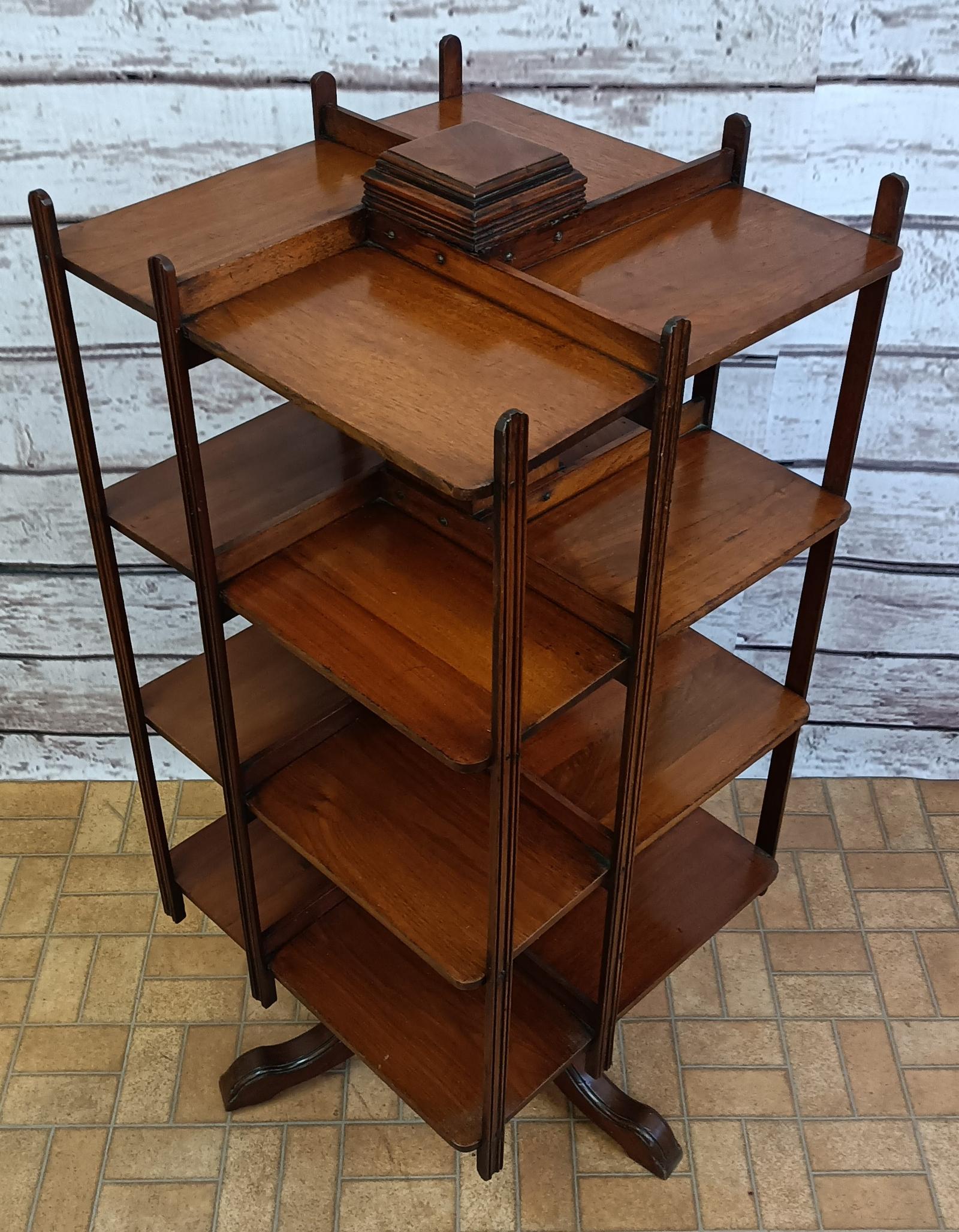 A Large Edwardian American Black Walnut Revolving Bookcase (1 of 4)