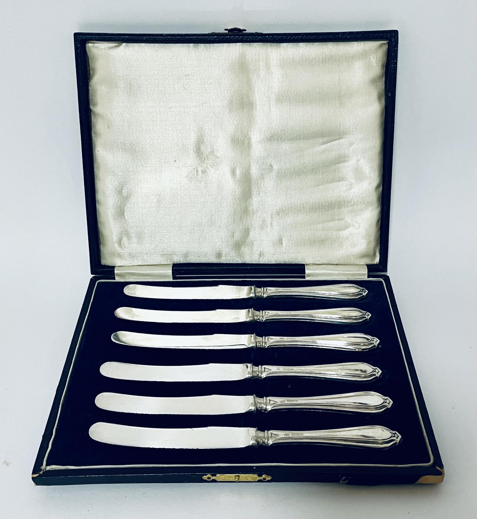 Set of 6 Antique Silver Handled Butter Knives (1 of 13) Set of 6 Antique Silver Handled Butter Knives (1 of 13)