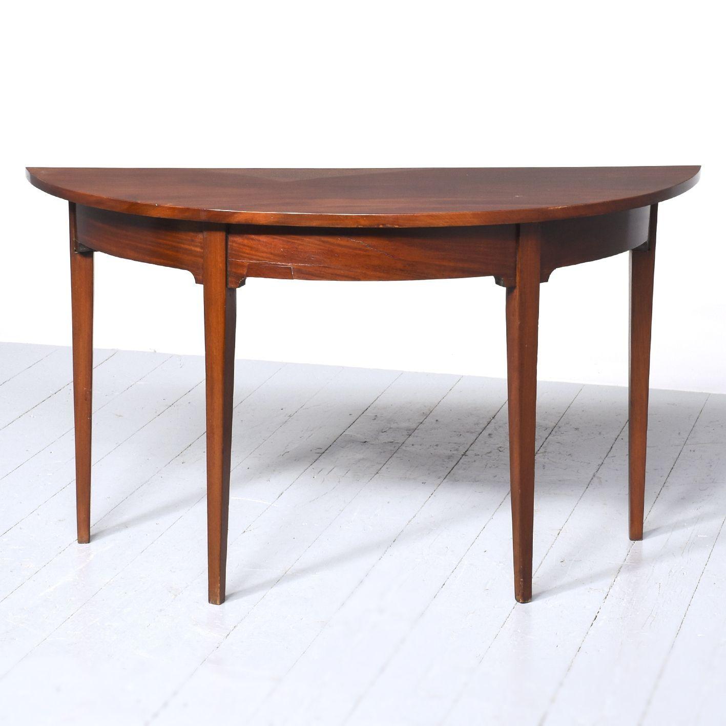 Pair of George III Mahogany D-end Side / Hall Tables (1 of 6)