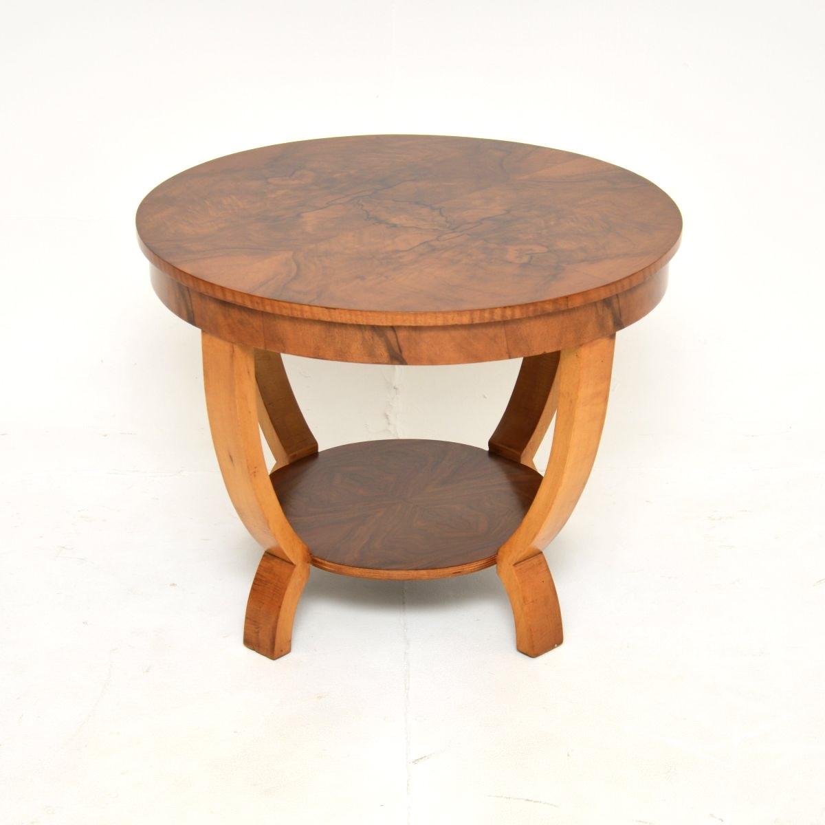 Art Deco Figured Walnut Occasional / Coffee Table (1 of 5)