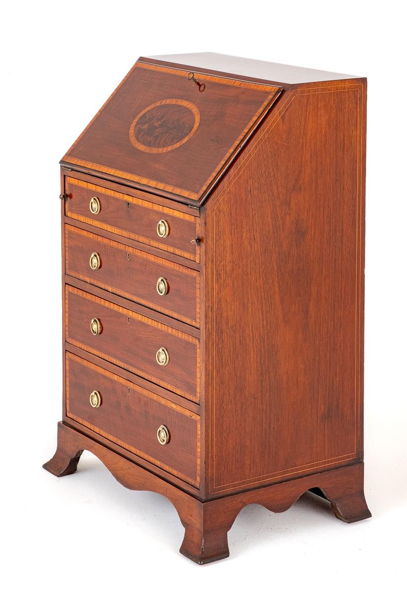 Sheraton Revival Mahogany Ladies Bureau c.1890 (1 of 11)