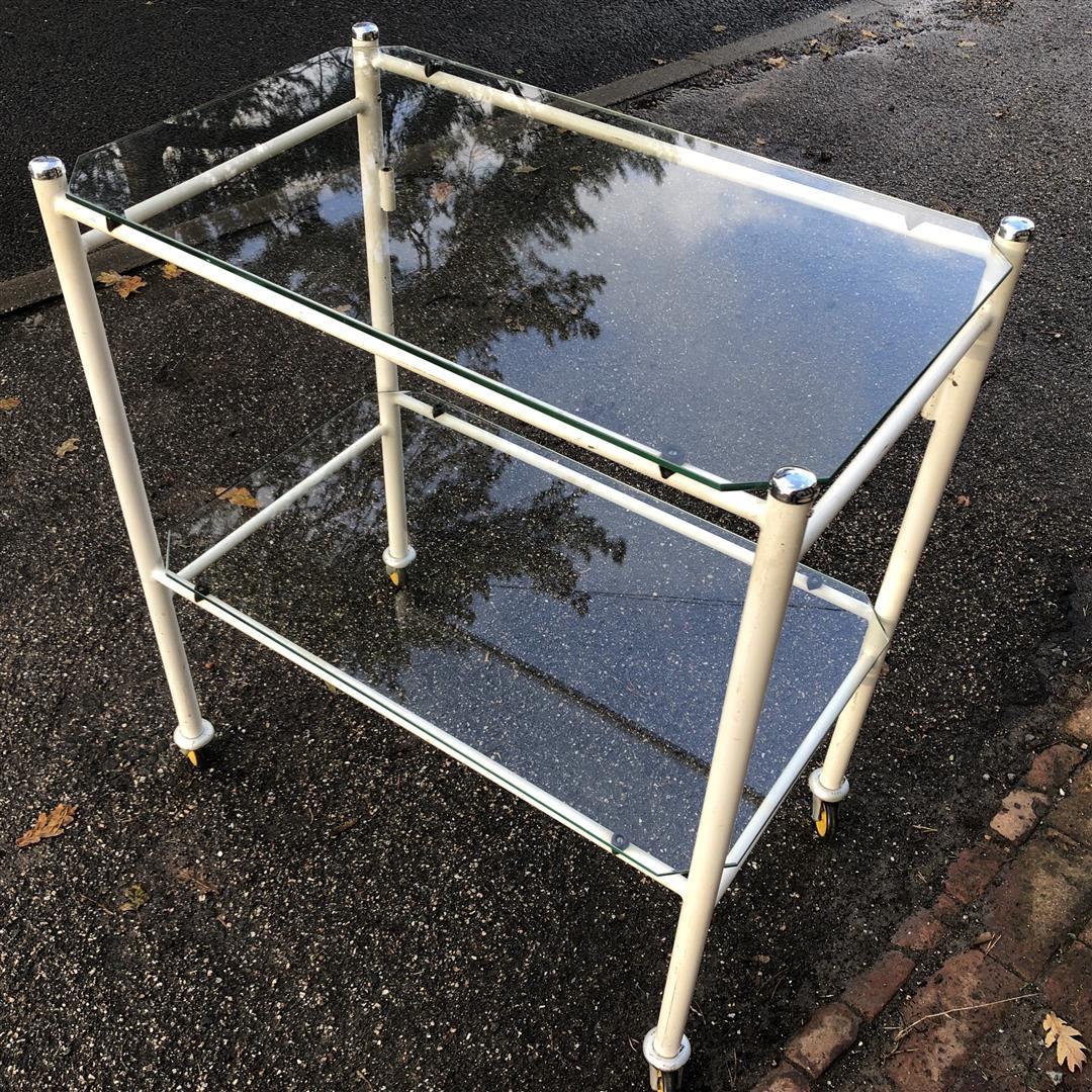 Vintage Dentist Steel and Glass Drinks Trolley 1960s (1 of 12)