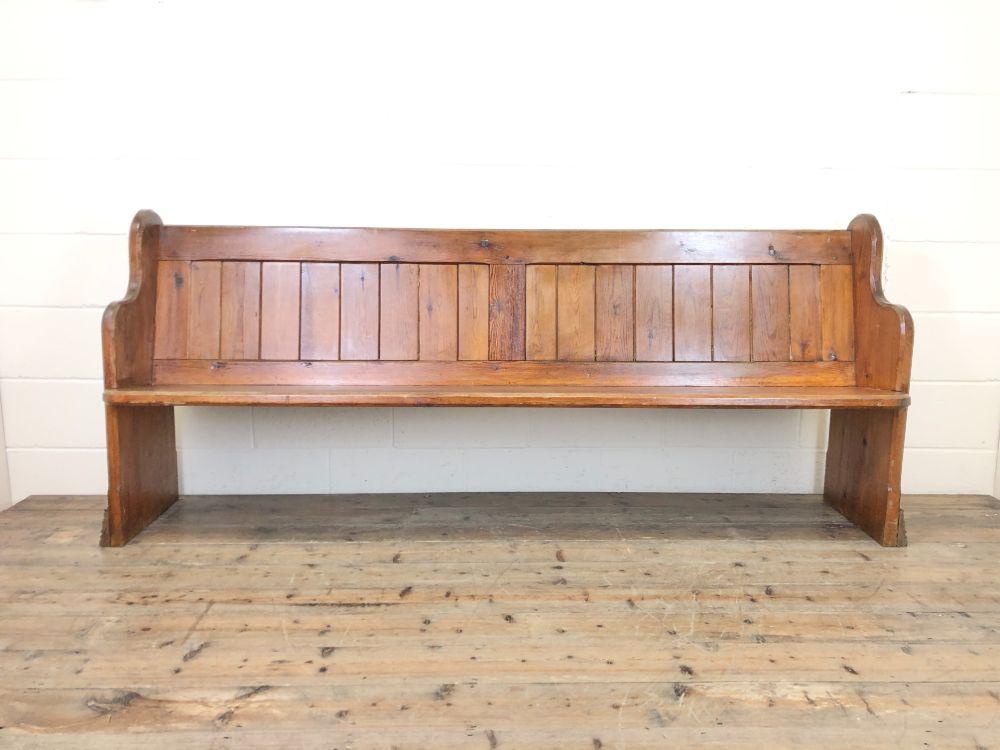 Antique Pitch Pine Church Bench (1 of 13) Antique Pitch Pine Church Bench (1 of 13)