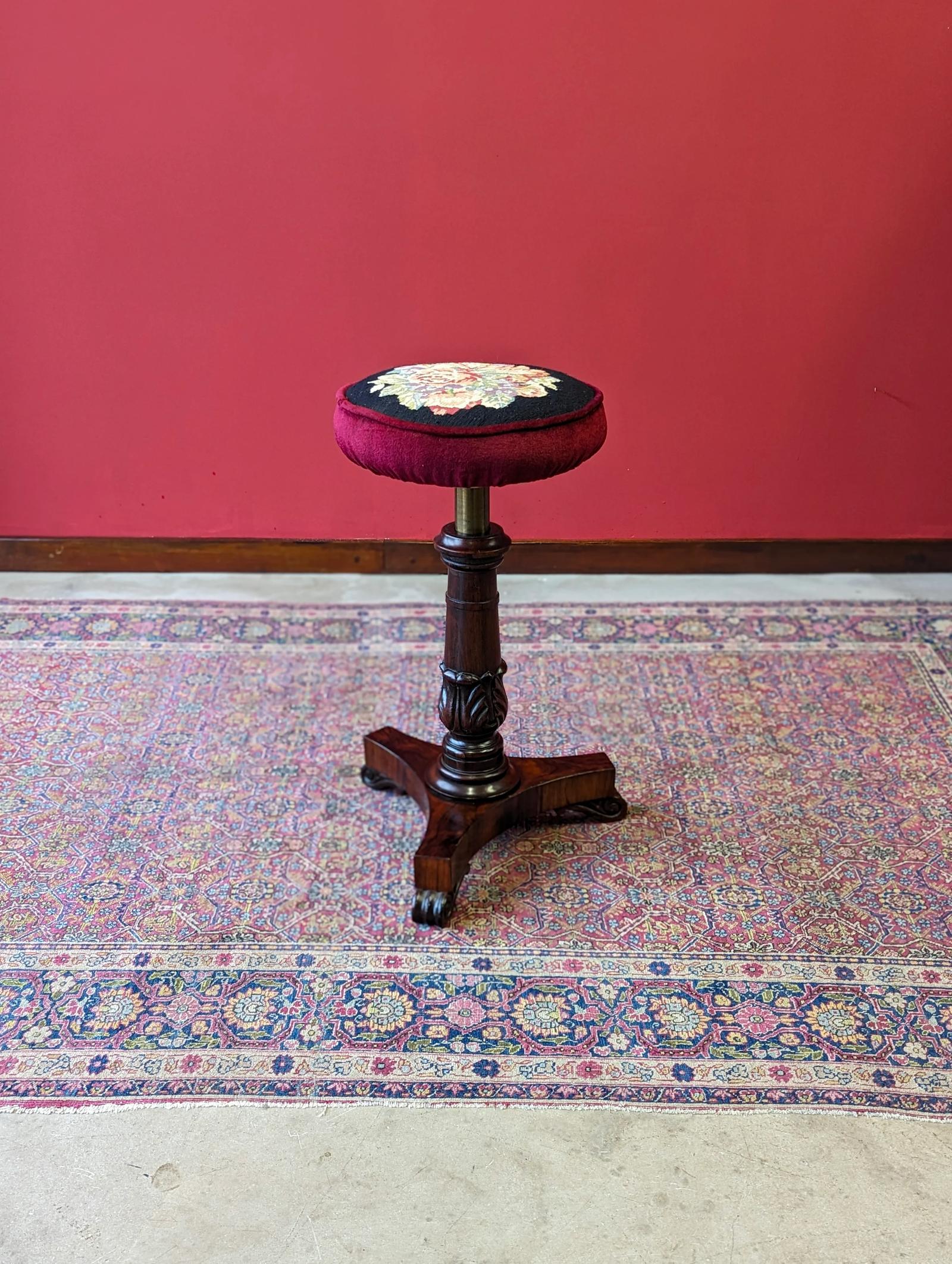 Antique William IV Rosewood Piano Stool (1 of 10) Antique William IV Rosewood Piano Stool (1 of 10)