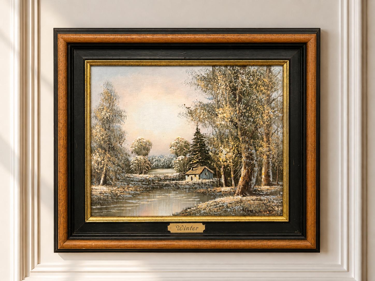 Oil Painting Vintage French Signed Oak Frame Wall Decor (1 of 10) Oil Painting Vintage French Signed Oak Frame Wall Decor (1 of 10)