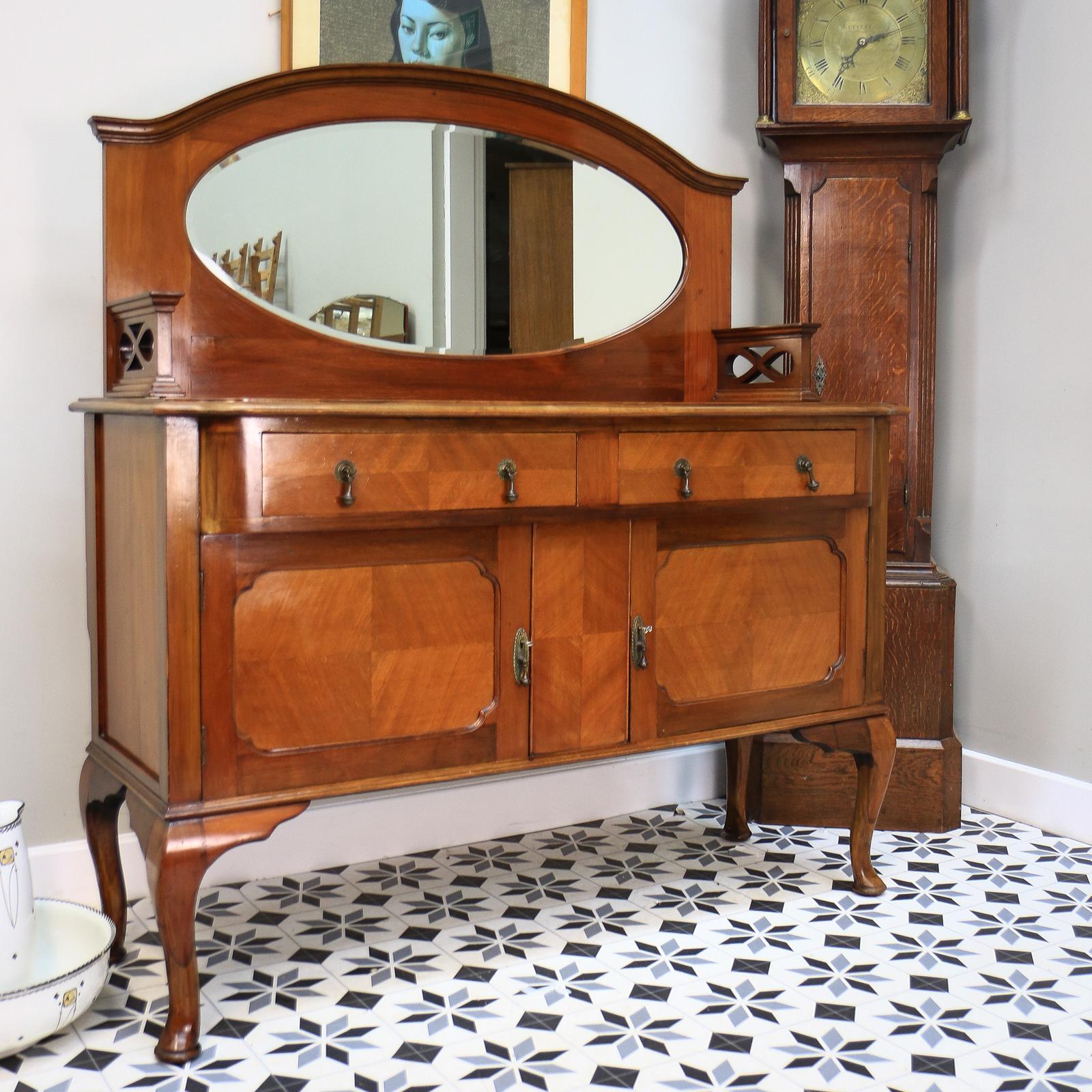 Edwardian Mirror Back Sideboard in Mahogany with Cabriole Legs (1 of 24) Edwardian Mirror Back Sideboard in Mahogany with Cabriole Legs (1 of 24)