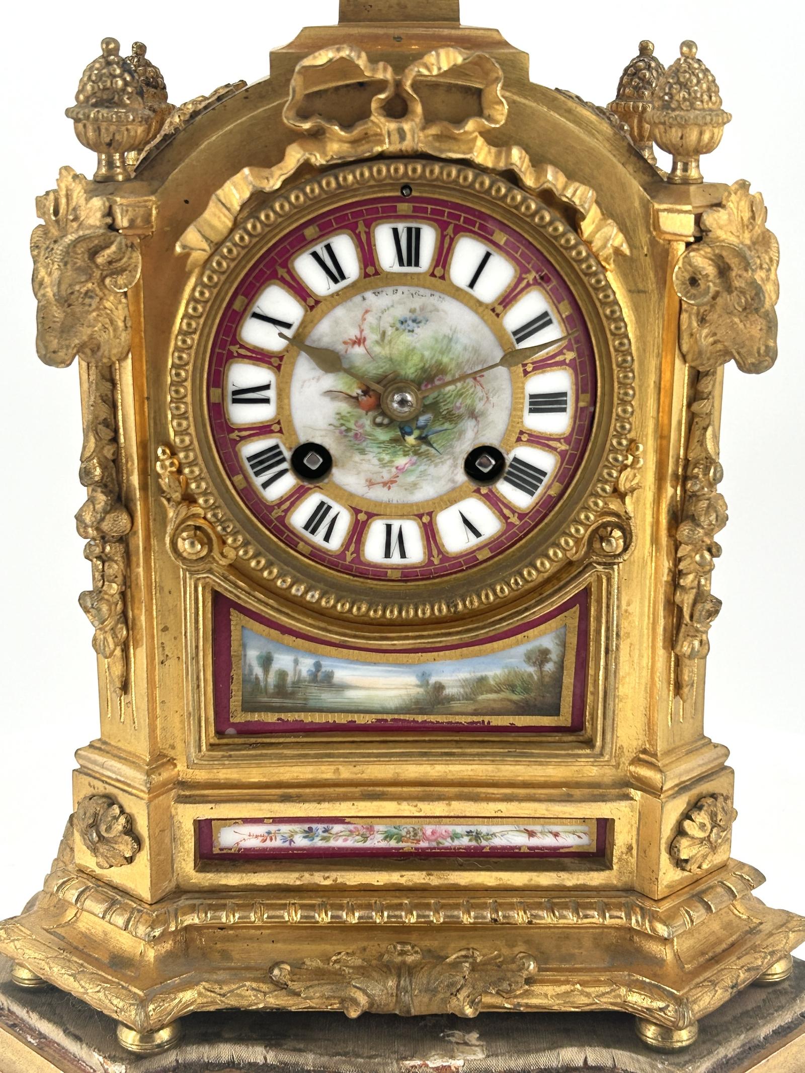 Impressive Victorian Pink Sevres Ormolu Case Mantle Clock ca.1870 (1 of 16) Impressive Victorian Pink Sevres Ormolu Case Mantle Clock ca.1870 (1 of 16)