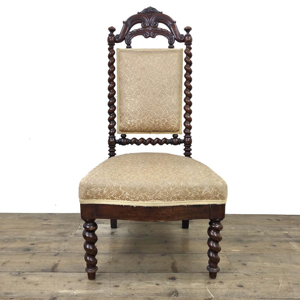 Antique Victorian Barley Twist Mahogany Side Chair (1 of 8)