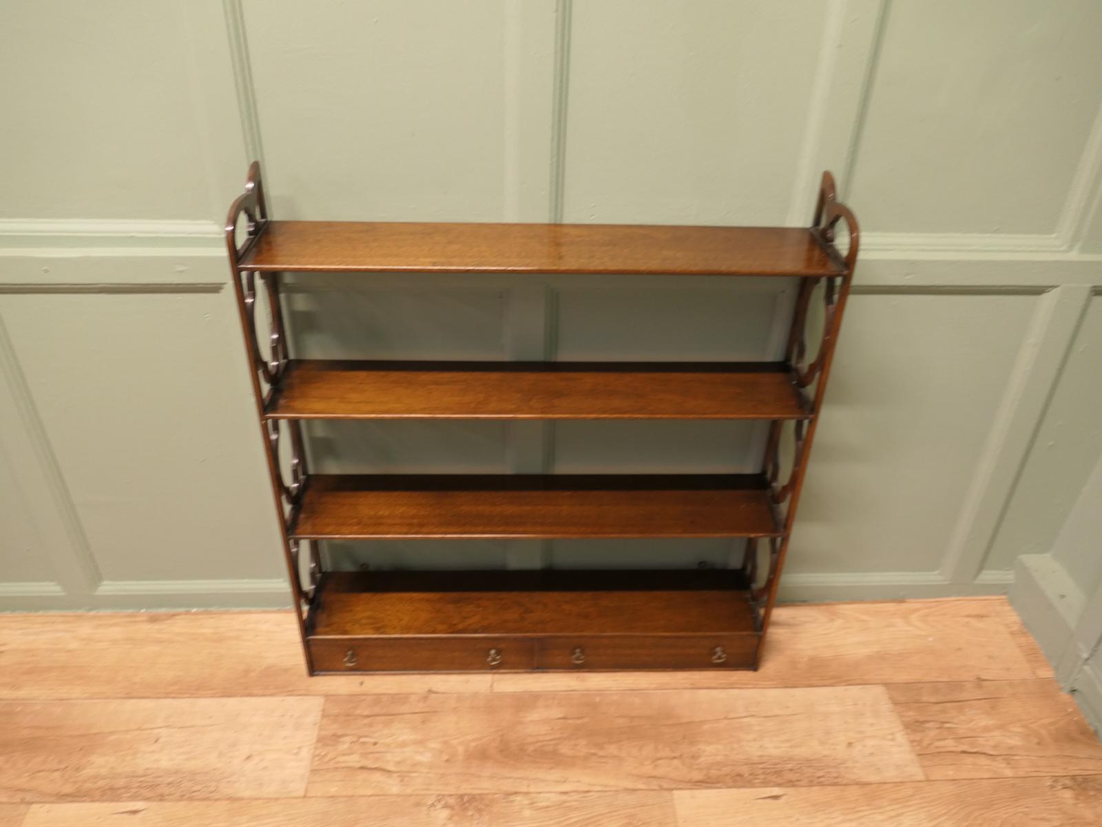 Georgian Style Wall Hanging Shelf with Drawers (1 of 5) Georgian Style Wall Hanging Shelf with Drawers (1 of 5)