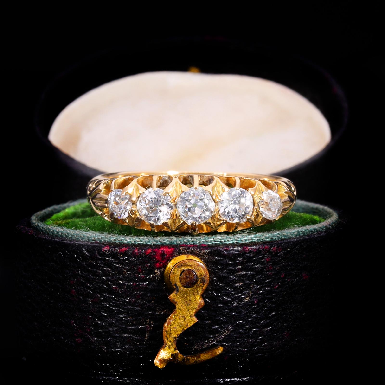 The Antique Edwardian 1903 Old Cut Diamond Five Stone Ring (1 of 16) The Antique Edwardian 1903 Old Cut Diamond Five Stone Ring (1 of 16)