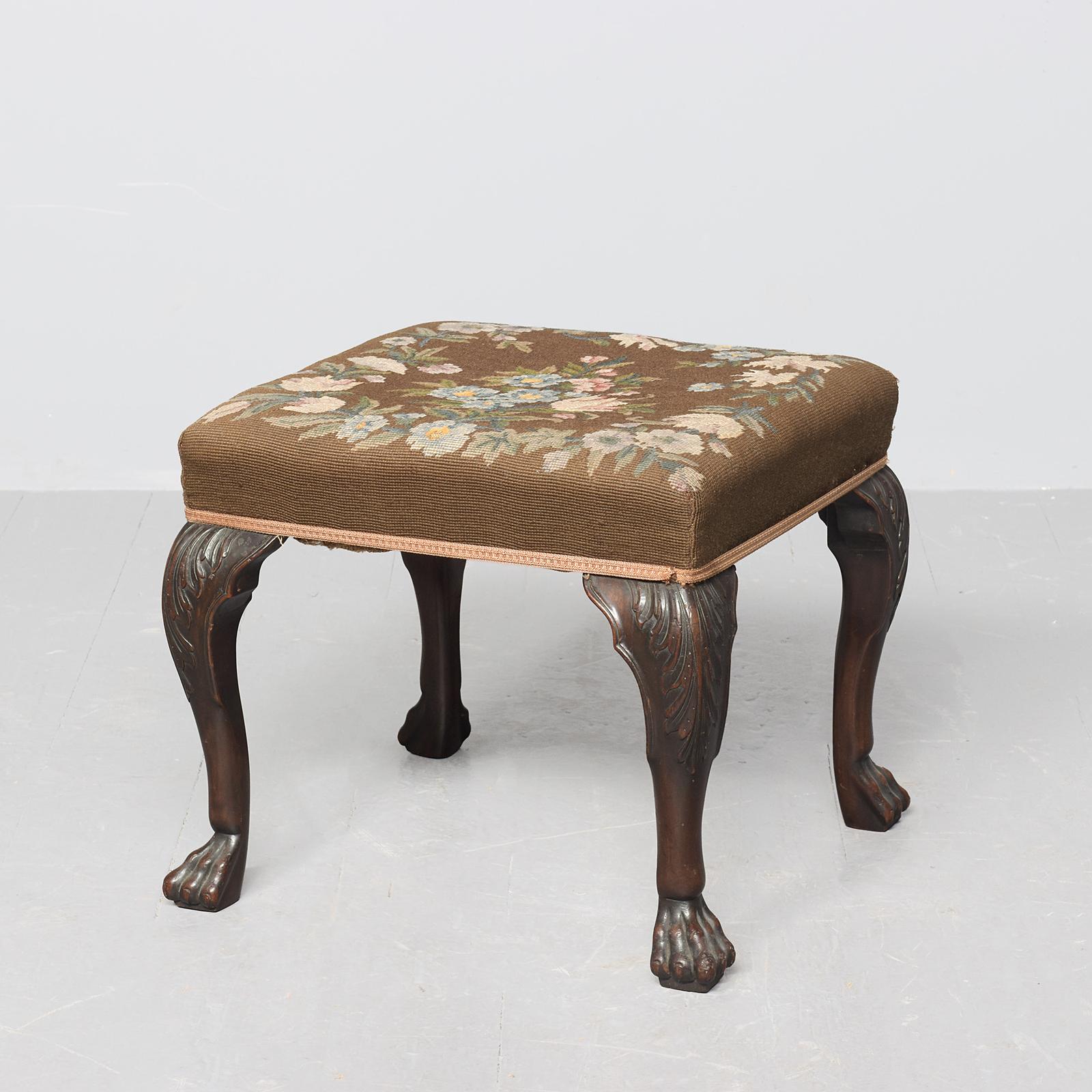 Tapestry Upholstered Carved Mahogany Irish Chippendale Stool/bench (1 of 6) Tapestry Upholstered Carved Mahogany Irish Chippendale Stool/bench (1 of 6)