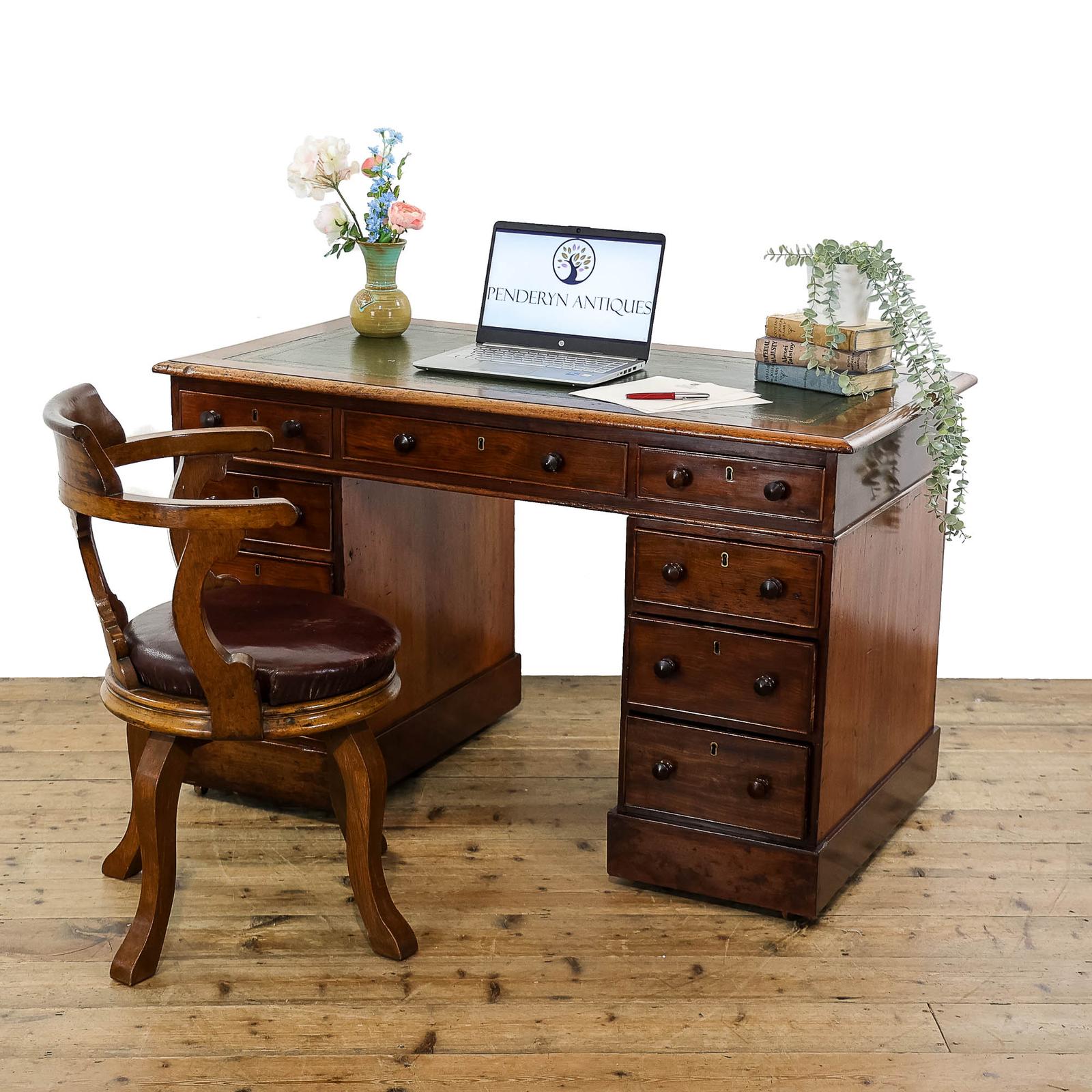 Antique 19th Century Mahogany Pedestal Desk (1 of 8) Antique 19th Century Mahogany Pedestal Desk (1 of 8)