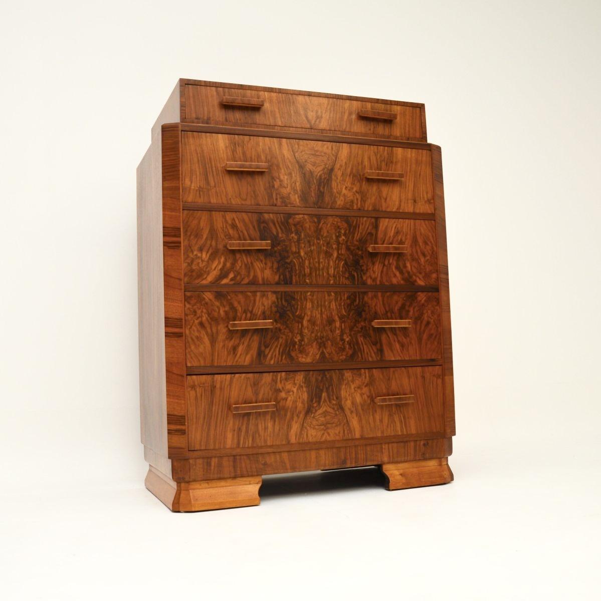 Art Deco Figured Walnut Chest of Drawers (1 of 10) Art Deco Figured Walnut Chest of Drawers (1 of 10)