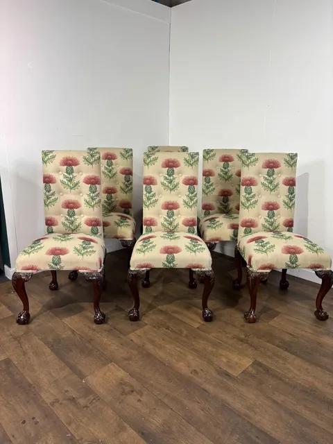 Set Of Six Victorian Style Upholstered Dining Chairs On Claw & Ball Feet (1 of 13) Set Of Six Victorian Style Upholstered Dining Chairs On Claw & Ball Feet (1 of 13)