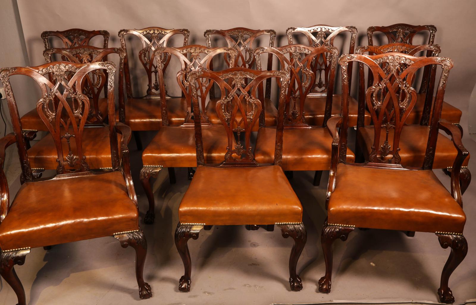 Rare Set of 12 Victorian Chippendale Dining Chairs (1 of 22) Rare Set of 12 Victorian Chippendale Dining Chairs (1 of 22)