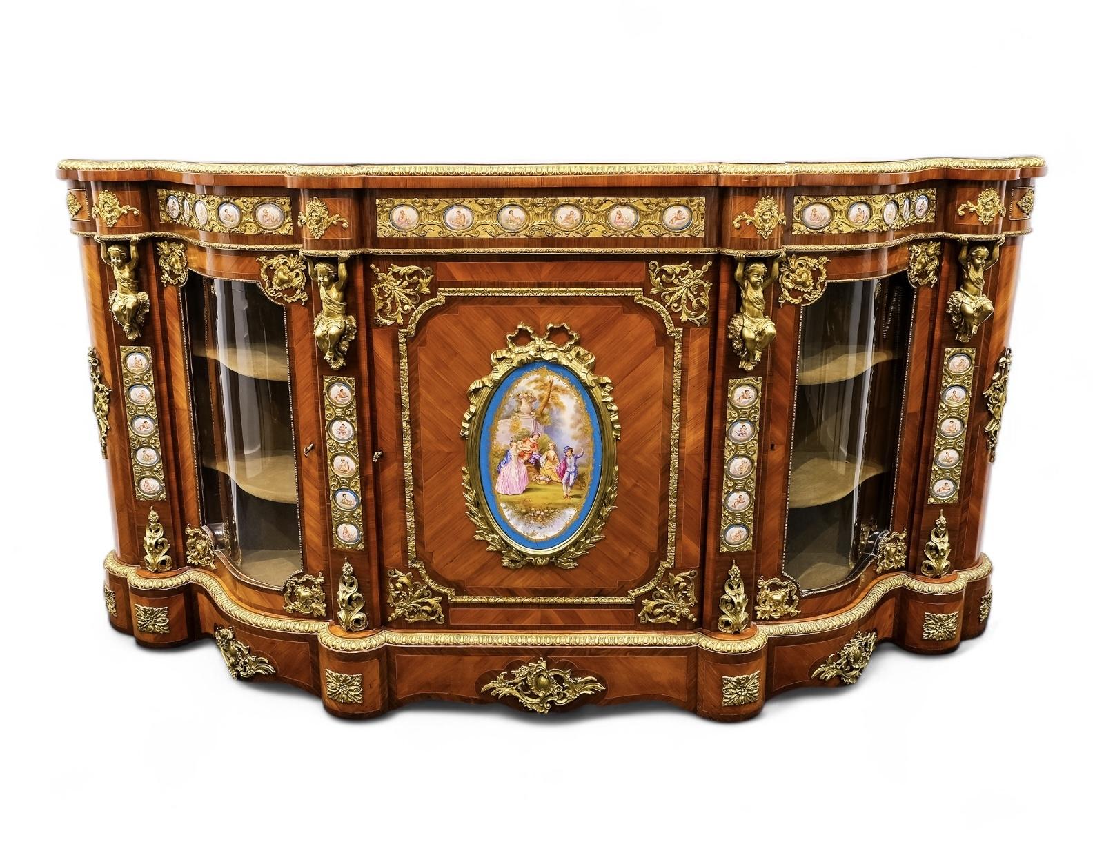 Antique 19th Century French Kingwood Credenza / Cabinet From Great Brampton House (1 of 14)