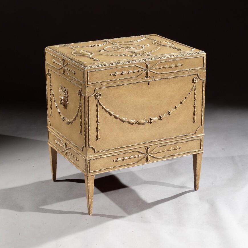 19th Century Painted Carton Pierre Chest / Cellaret in the Adam Neoclassical Style (1 of 11) 19th Century Painted Carton Pierre Chest / Cellaret in the Adam Neoclassical Style (1 of 11)