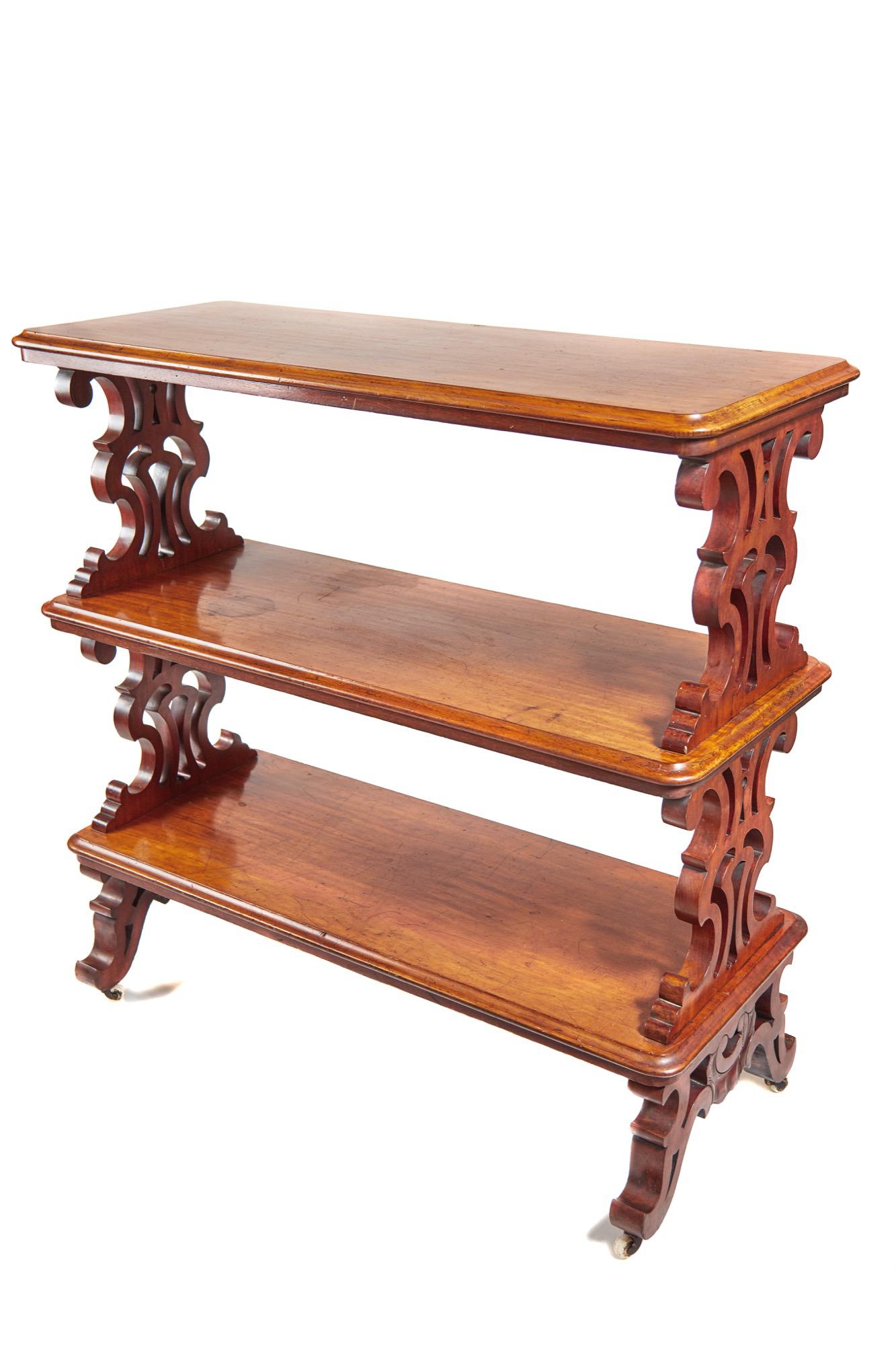 Antique Victorian Mahogany Three-Tier Server / Whatnot (1 of 6) Antique Victorian Mahogany Three-Tier Server / Whatnot (1 of 6)