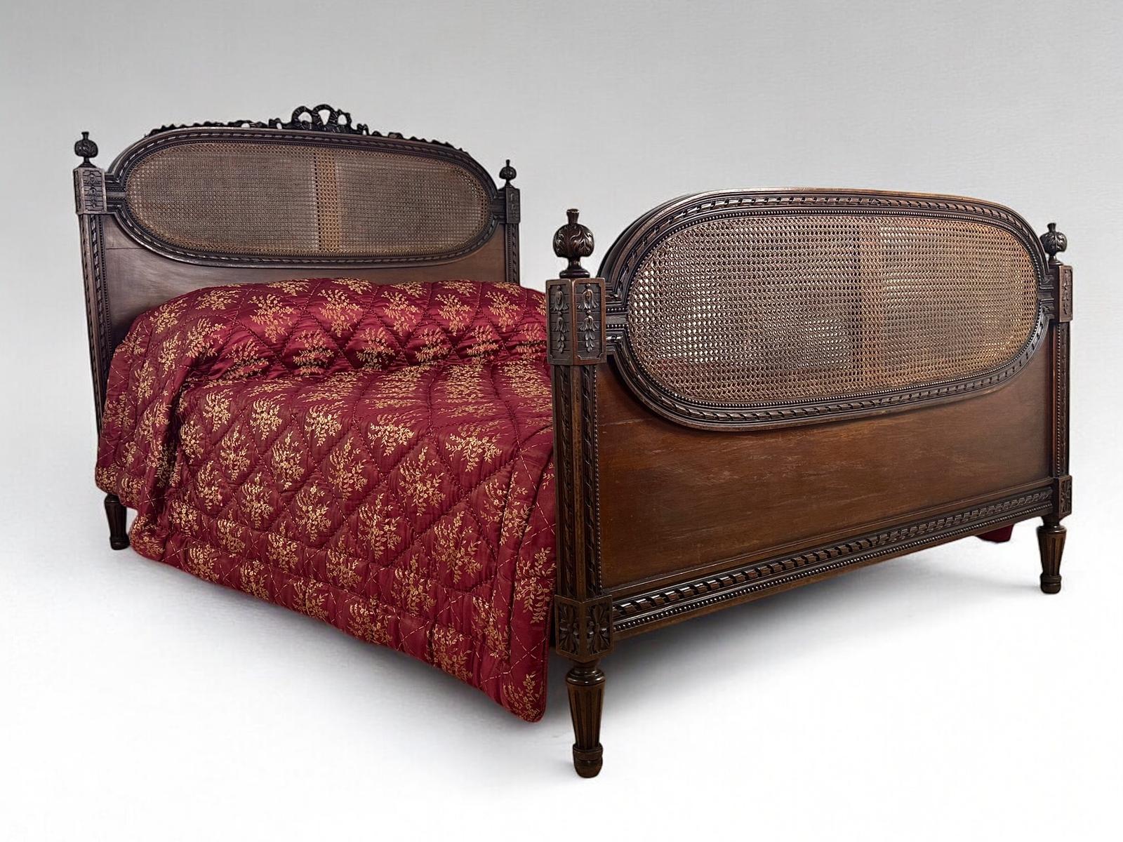 Original Vintage French Cane Double Bed Frame (1 of 18) Original Vintage French Cane Double Bed Frame (1 of 18)