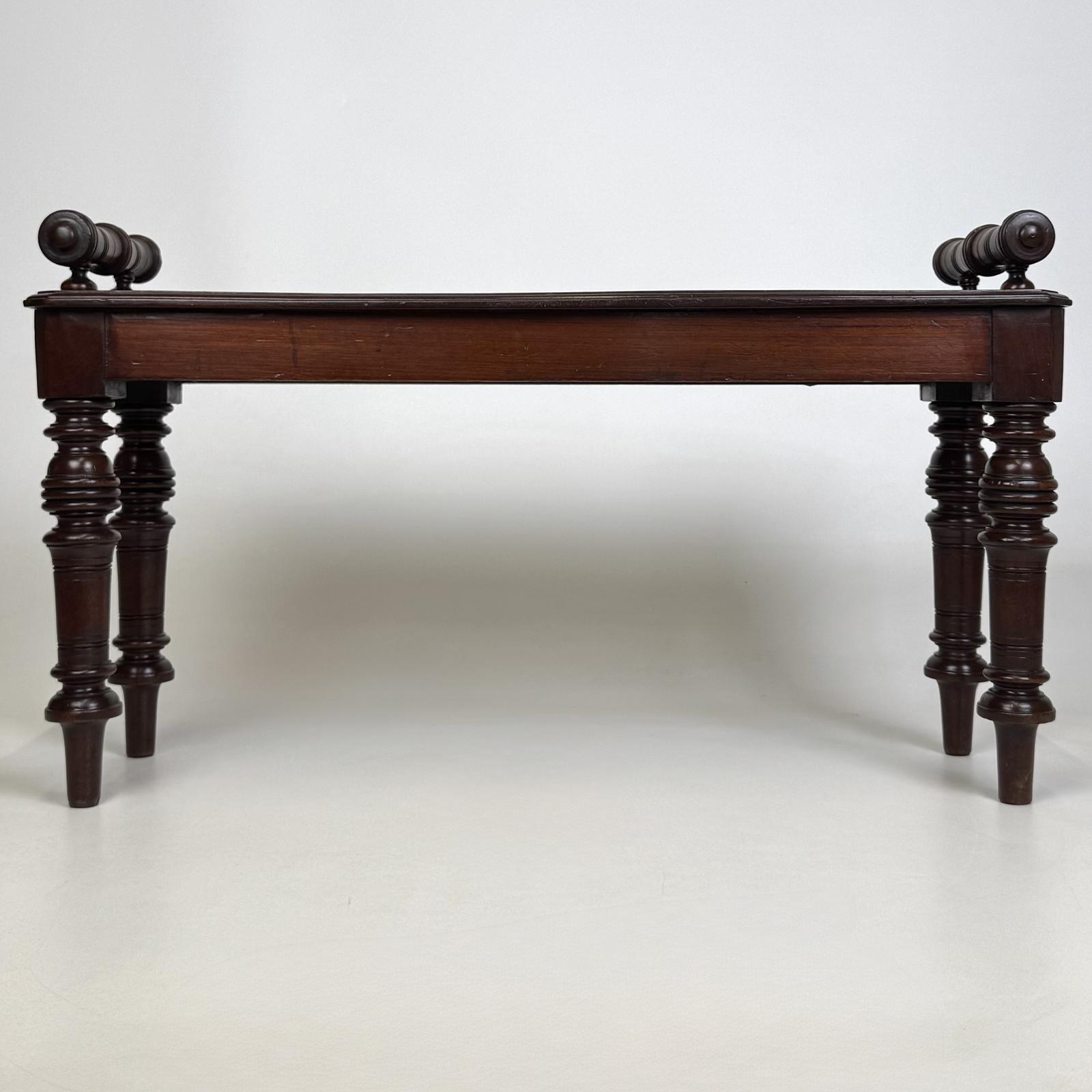 Antique 19th Century Small Victorian Hall Bench in Mahogany (1 of 9) Antique 19th Century Small Victorian Hall Bench in Mahogany (1 of 9)