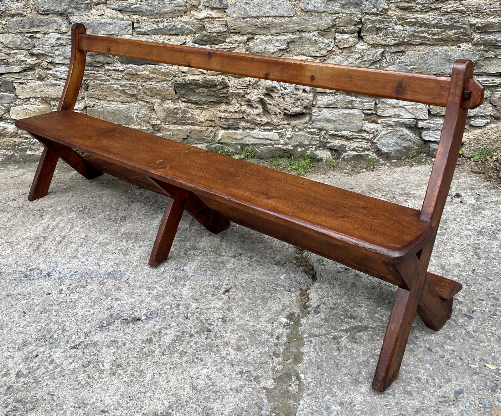 Large Antique Pine Pew (1 of 18)