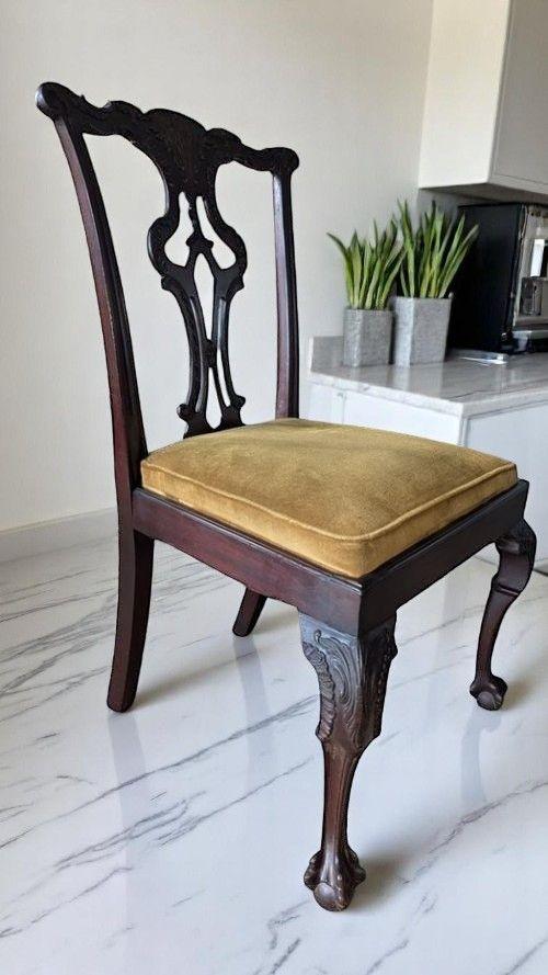 Set of Four Mahogany Chippendale Style Dining Chairs (1 of 7)