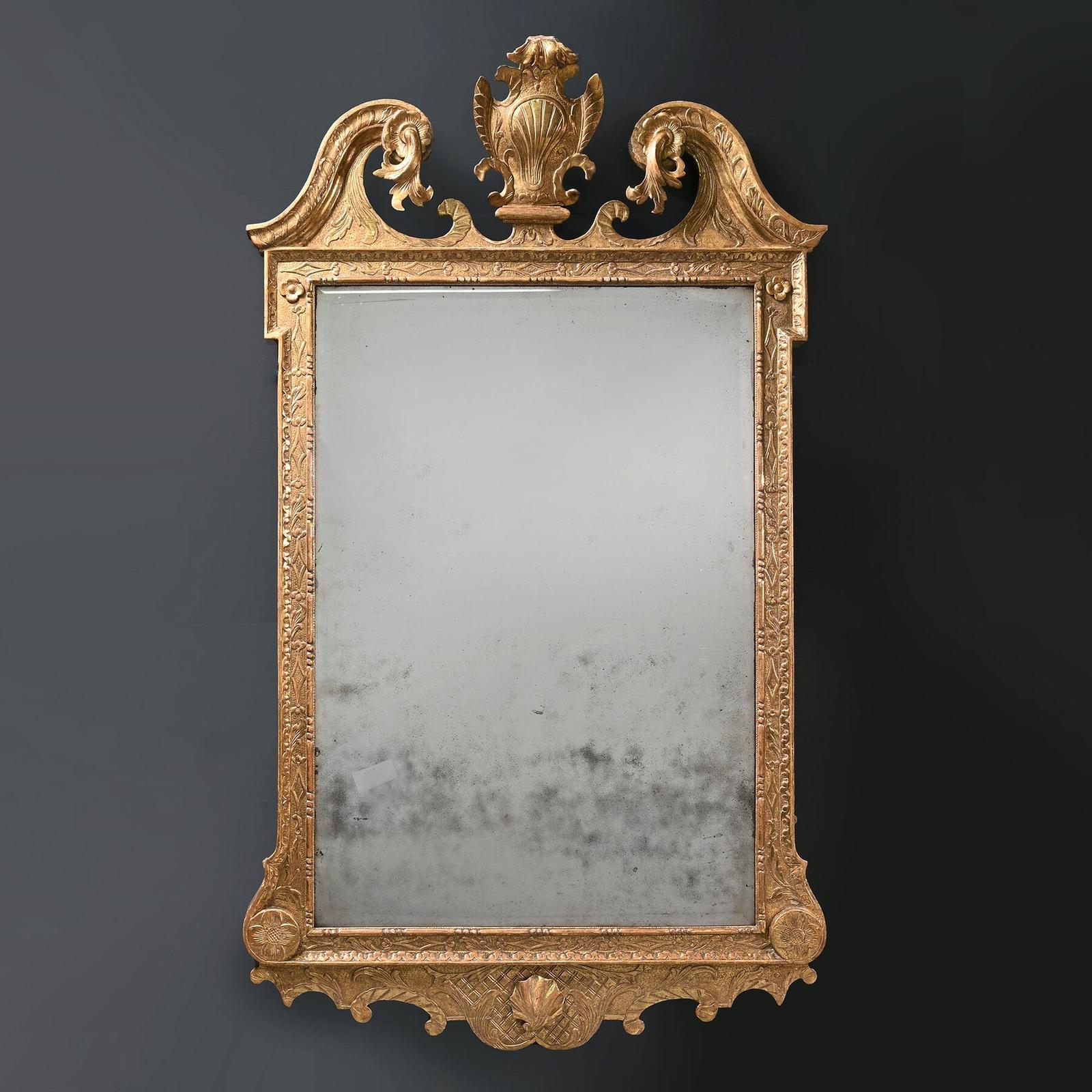 18th Century George II Period Carved Gesso and Giltwood Mirror Of Excellent Proportions (1 of 5)