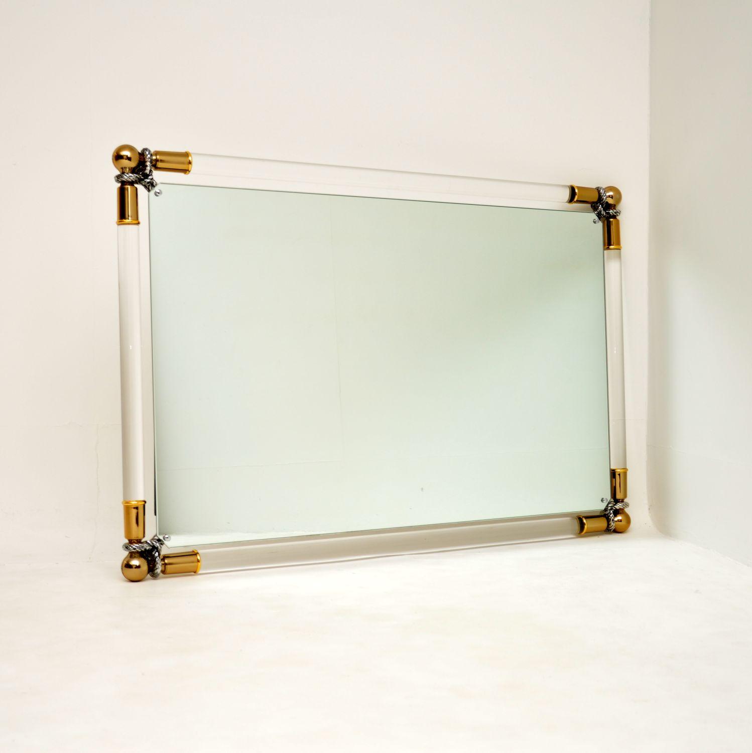 1970's Vintage Lucite & Gold Leaf Mirror by Curvasa (1 of 7) 1970's Vintage Lucite & Gold Leaf Mirror by Curvasa (1 of 7)