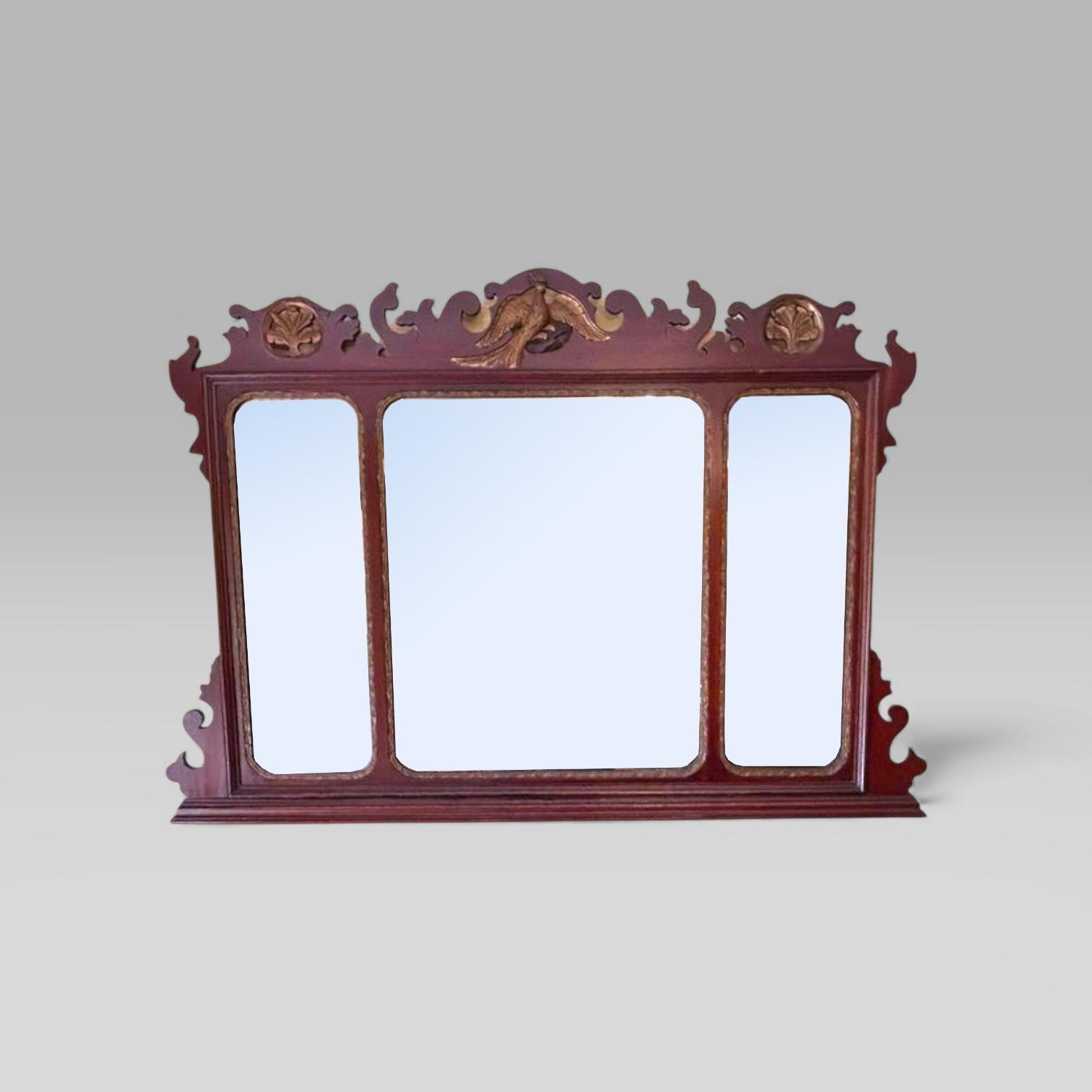 Antique 19th Century Chippendale Style Carved Mahogany & Gilt Wall Mirror (1 of 4) Antique 19th Century Chippendale Style Carved Mahogany & Gilt Wall Mirror (1 of 4)