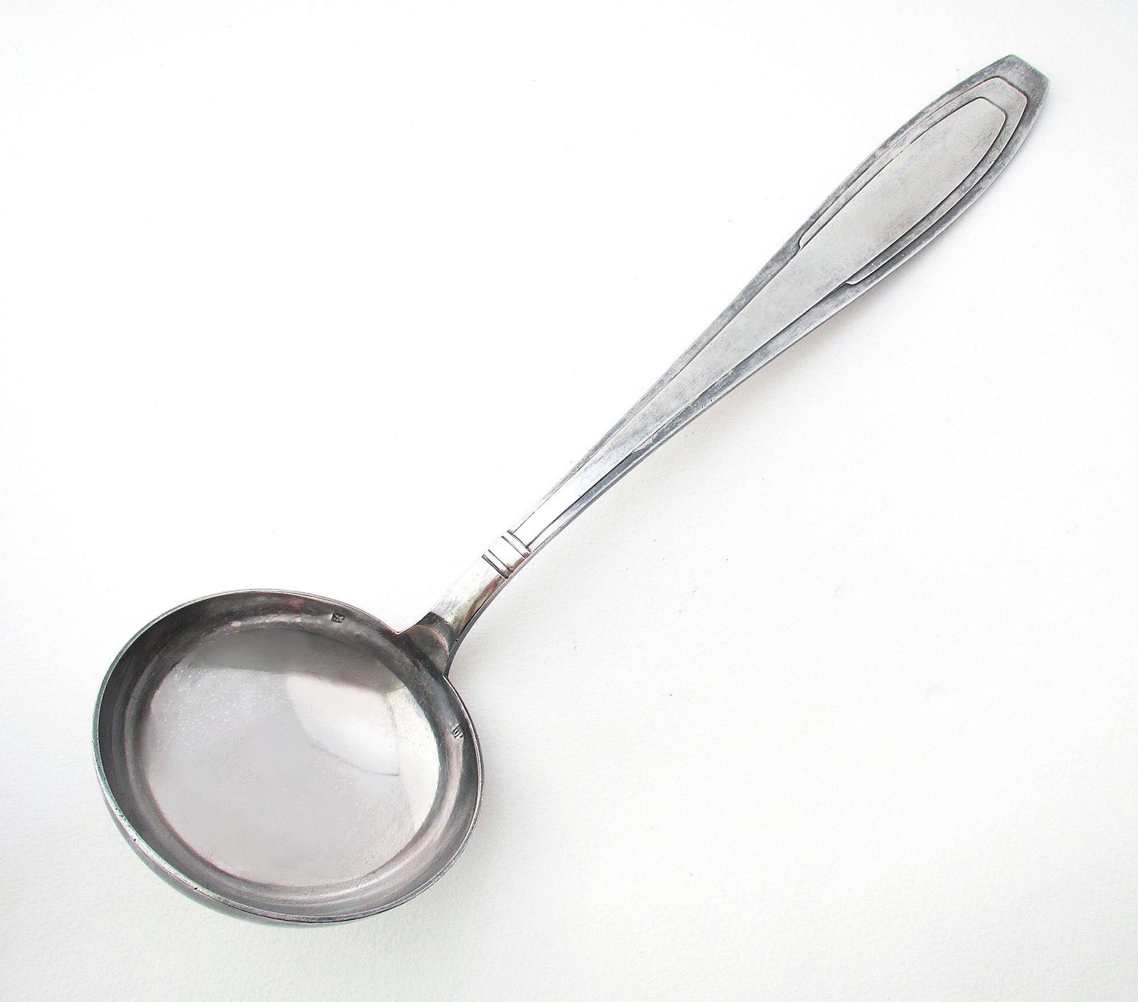 Large & Heavy French Art Deco Antique Silver Plated Ladle Salad Punch Soup Spoon (1 of 5) Large & Heavy French Art Deco Antique Silver Plated Ladle Salad Punch Soup Spoon (1 of 5)