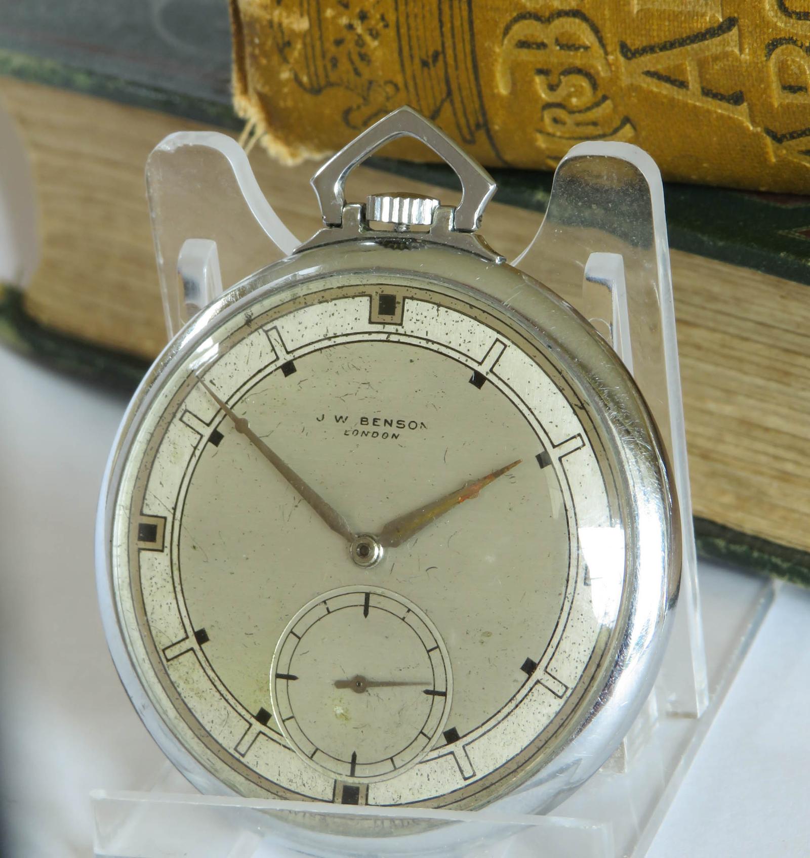 Pocket Watch: 1930s J W Benson Pocket Watch (1 of 4) Pocket Watch: 1930s J W Benson Pocket Watch (1 of 4)