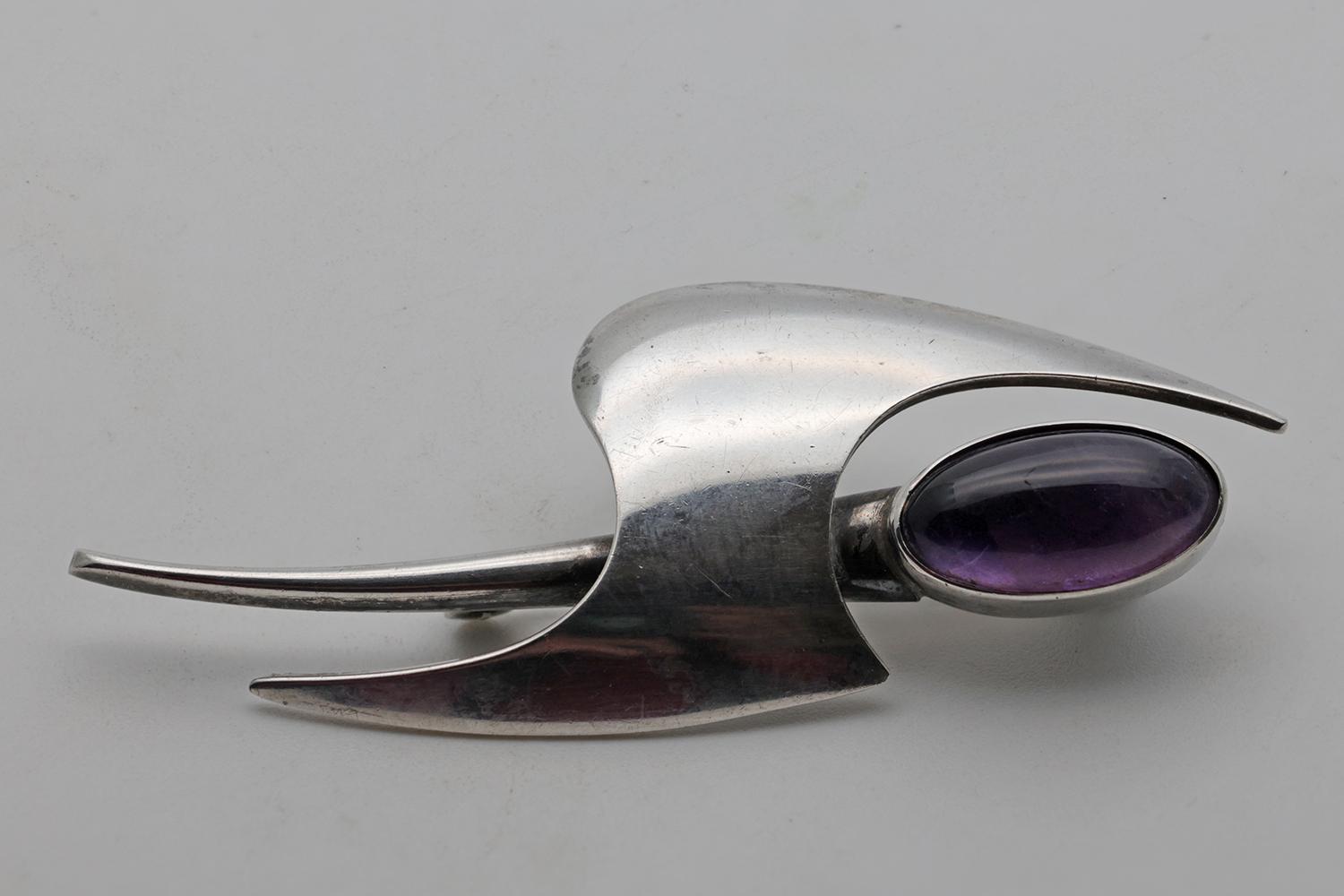 Danish Silver Brooch by Niels Erik From (1 of 2)
