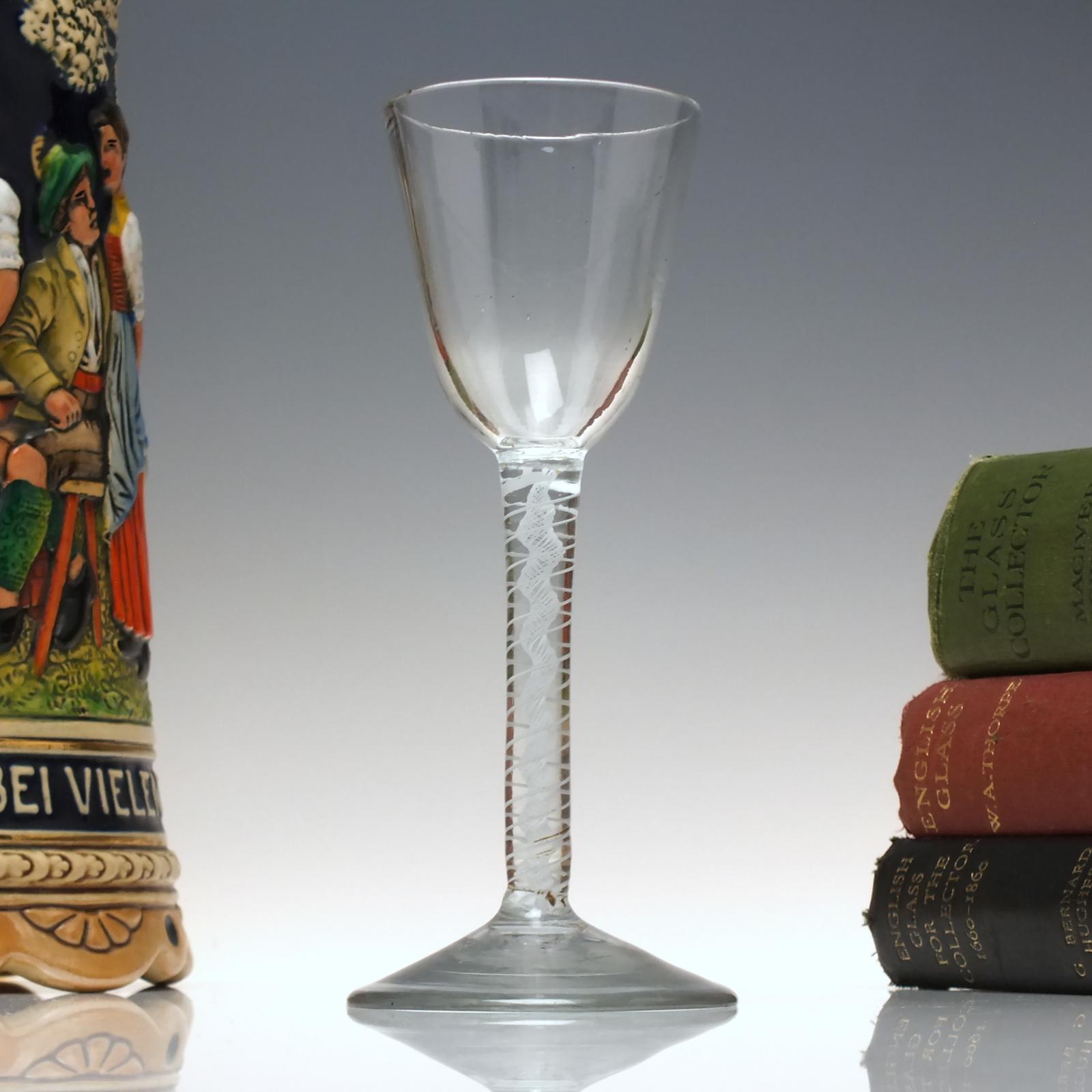 Antique 18th Century Georgian Opaque Twist Wine Glass c.1760 (1 of 5)