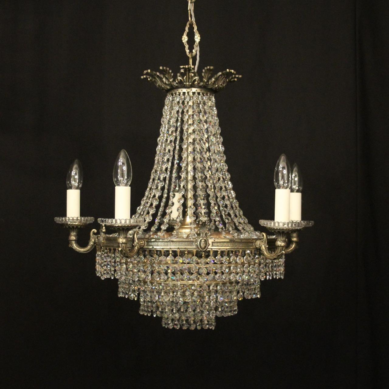 French Gilded 10 Light Swarovski Chandelier (1 of 10)