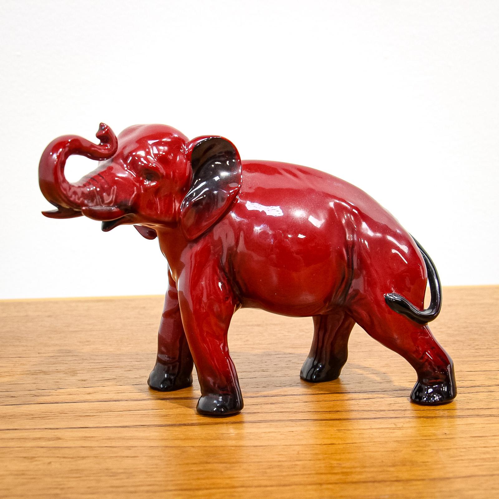 Large Royal Doulton Flambe Elephant (1 of 7)