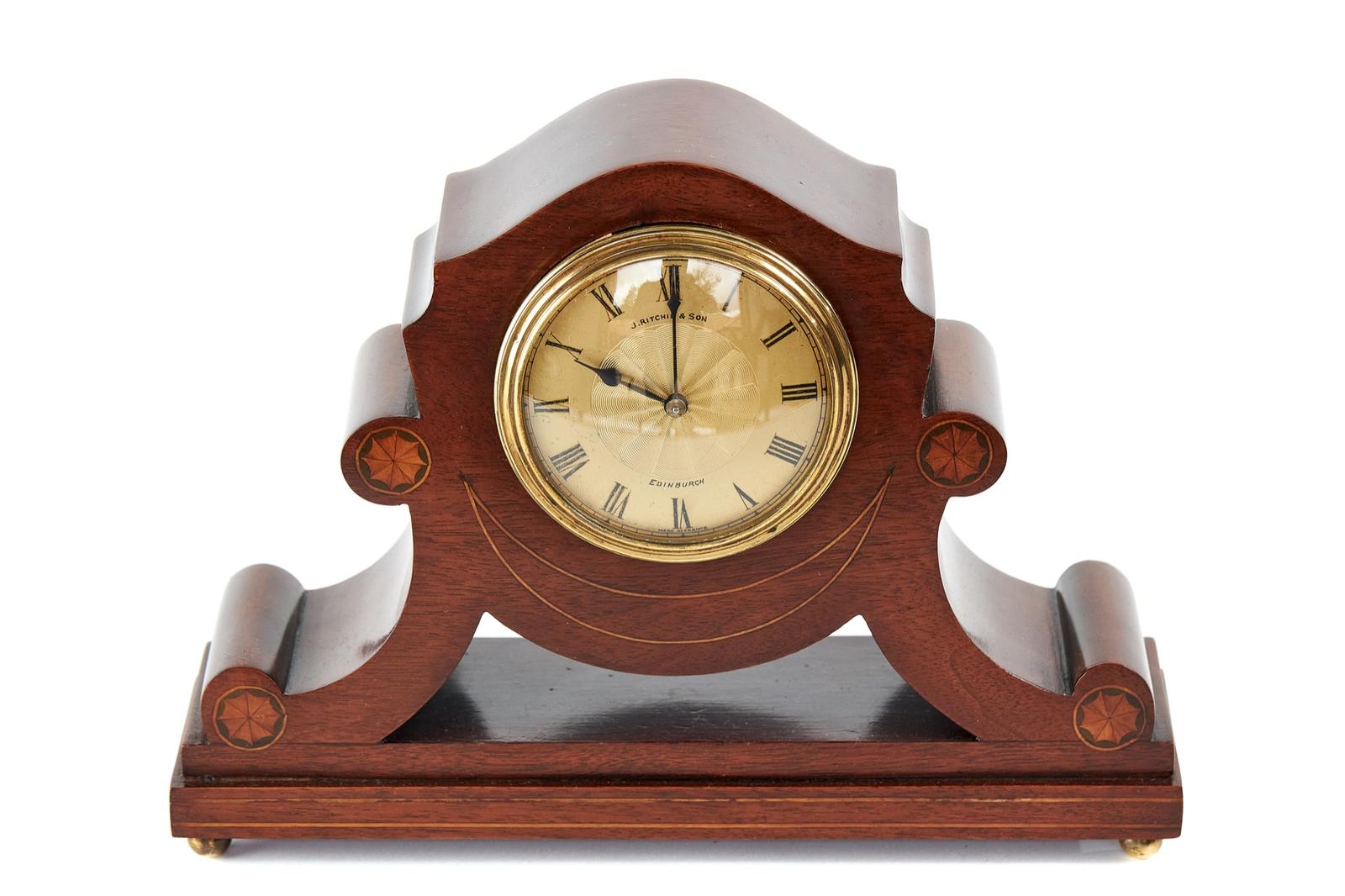 Edwardian Inlaid Mahogany Mantel Clock (1 of 4) Edwardian Inlaid Mahogany Mantel Clock (1 of 4)