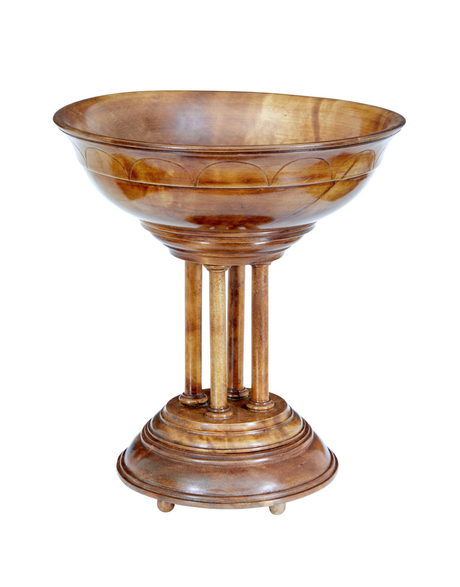 19th Century Italian Carved Walnut Tazza (1 of 6)
