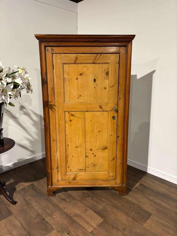 Victorian Stripped Pine Floor Standing Corner Cupboard c.1880 (1 of 18)