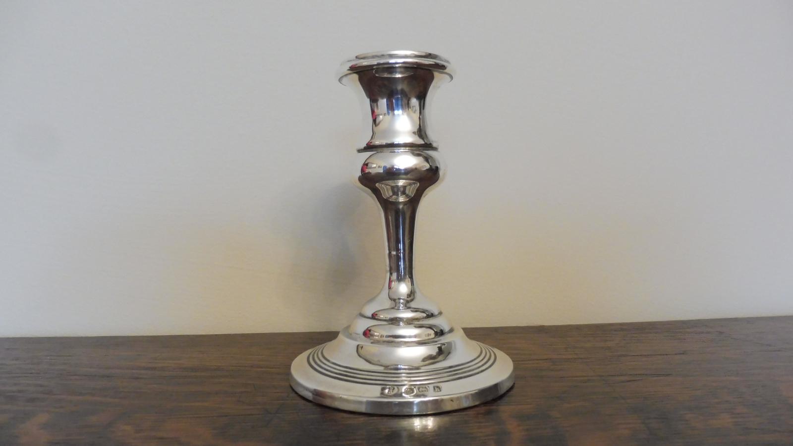 Small Edwardian Silver Candlestick (1 of 8)
