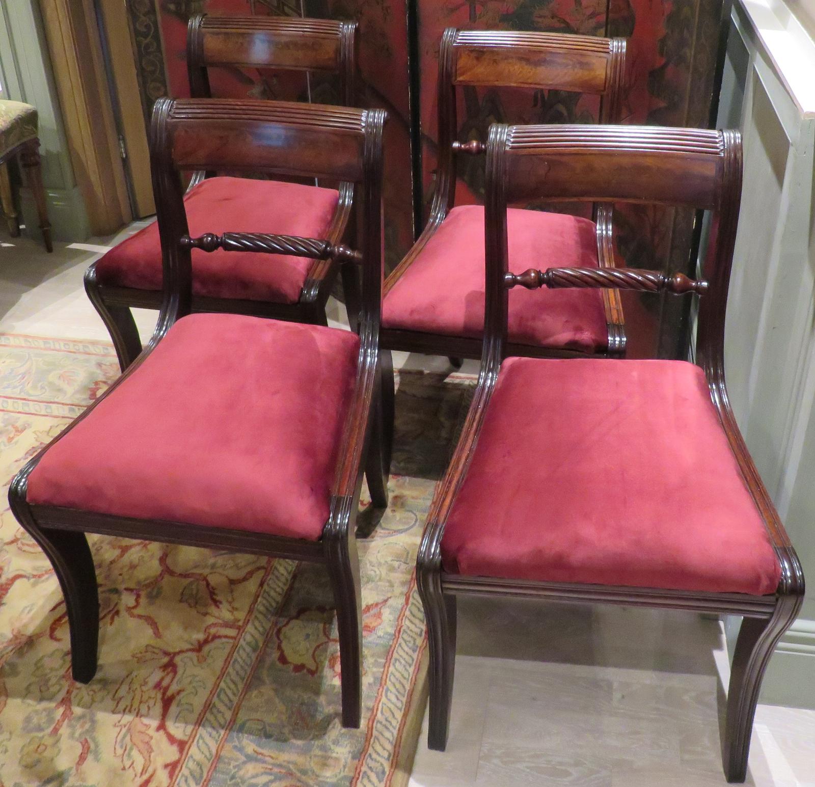 C.1830 SET OF FOUR REGENCY DINING CHAIRS (1 of 2)