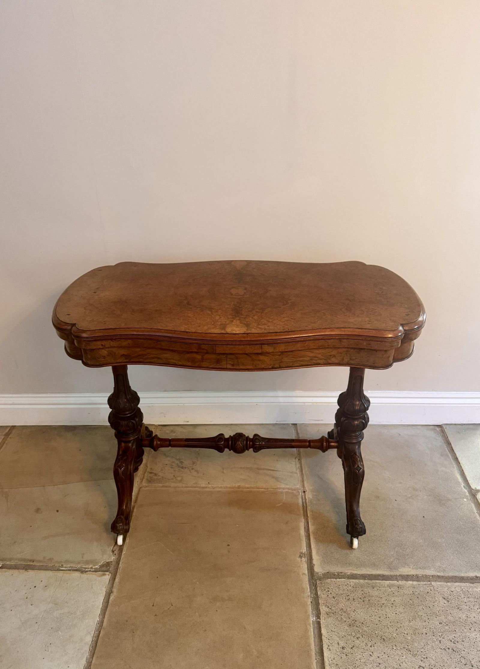 Outstanding Quality Antique Victorian Burr Walnut Card Table (1 of 10) Outstanding Quality Antique Victorian Burr Walnut Card Table (1 of 10)