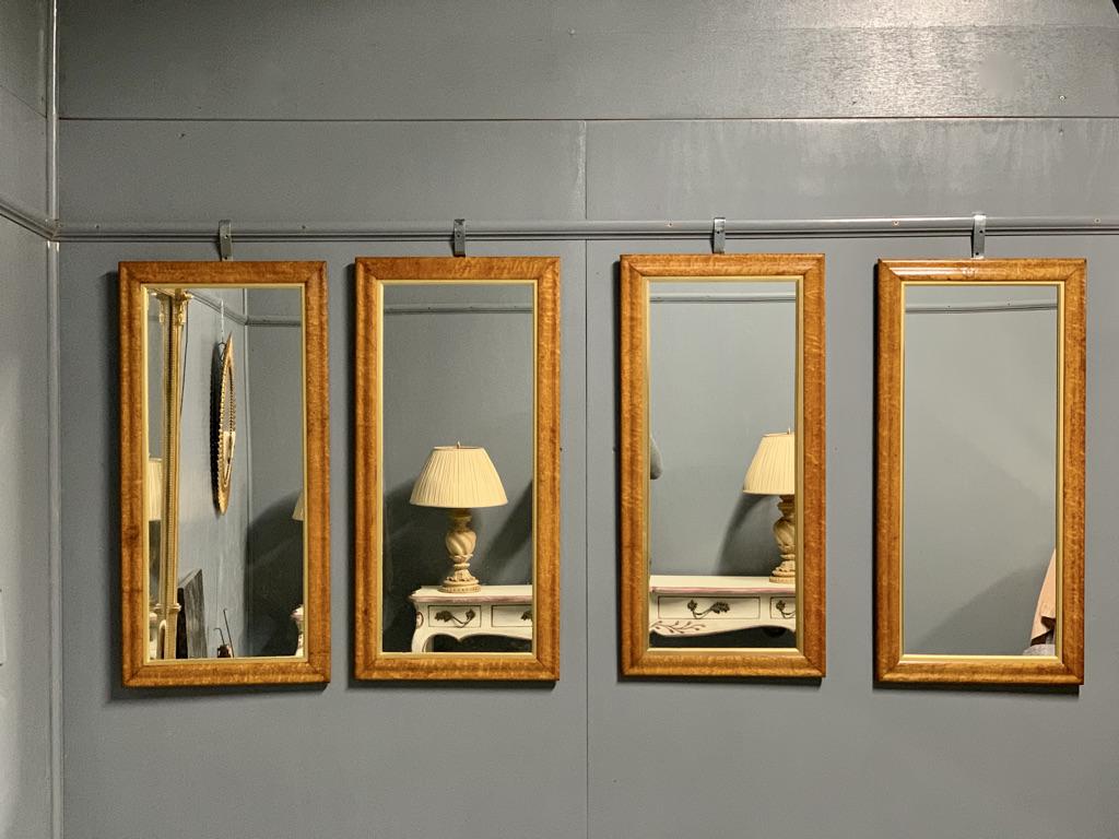 Set of 4 19th Birds Eye Maple Mirrors (1 of 6) Set of 4 19th Birds Eye Maple Mirrors (1 of 6)