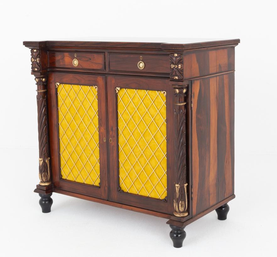 Superb William IV Rosewood Side Cabinet (1 of 8)