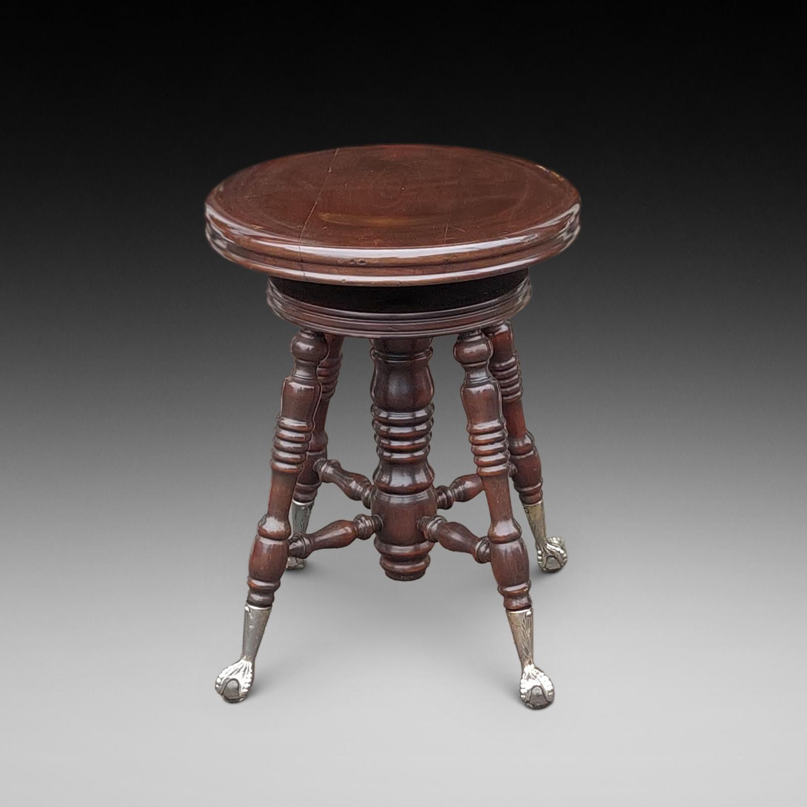 Canadian Early 20thc Mahogany Piano Stool (1 of 11) Canadian Early 20thc Mahogany Piano Stool (1 of 11)