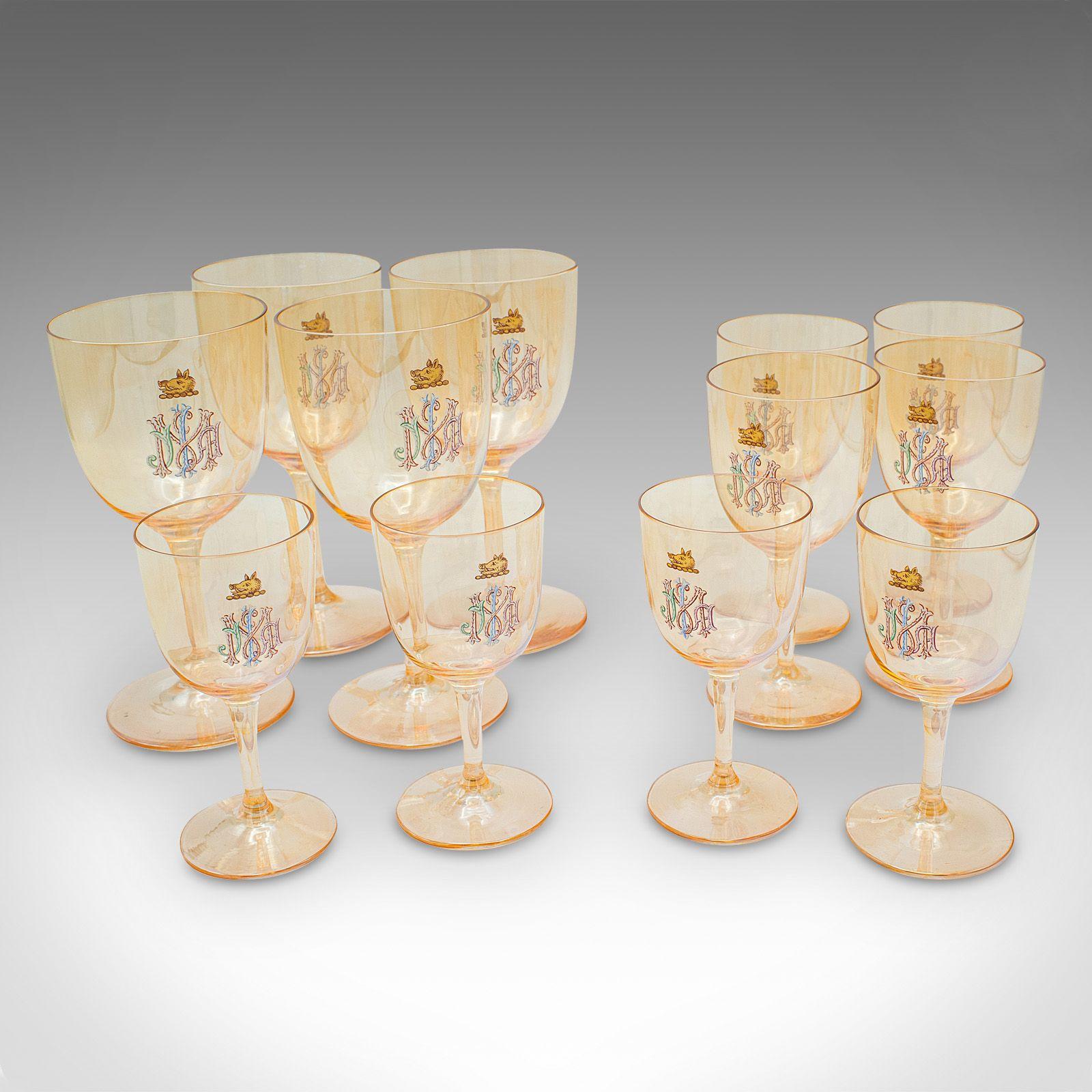 Antique Cocktail Glass Service, Austrian, Wine, Aperitif - 12 Pieces c.1900 (1 of 7)